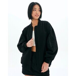 Glassons Oversized Utility Bomber Jacket in Black NWT